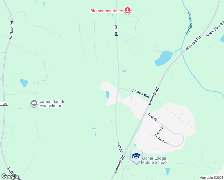 map of restaurants, bars, coffee shops, grocery stores, and more near 463 Wall Road in Wendell