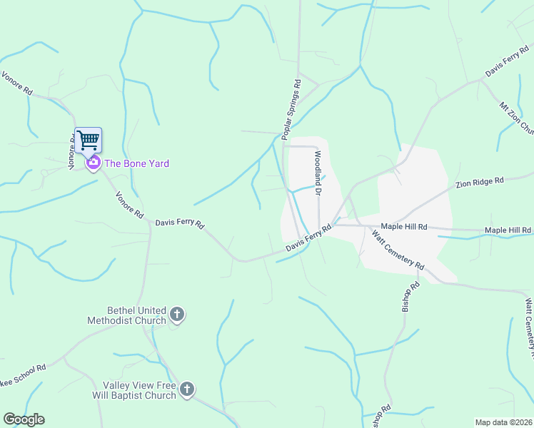 map of restaurants, bars, coffee shops, grocery stores, and more near 373 Poplar Springs Road in Loudon