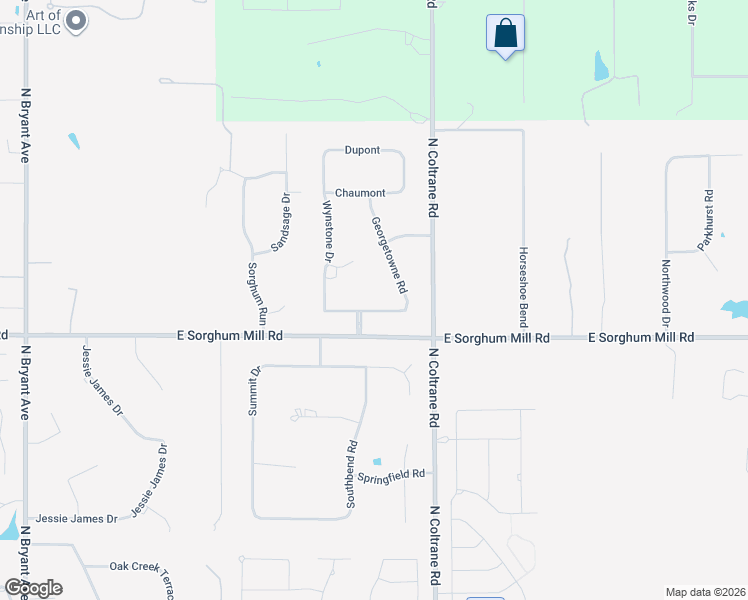 map of restaurants, bars, coffee shops, grocery stores, and more near 2617 Lillehammer Drive in Edmond