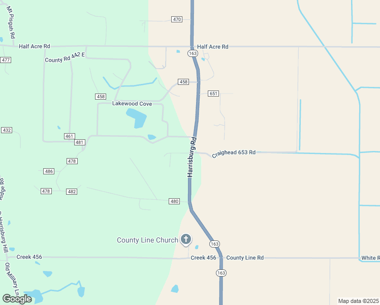 map of restaurants, bars, coffee shops, grocery stores, and more near 4678 Arkansas 163 in Jonesboro
