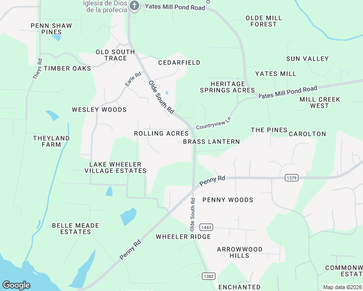 map of restaurants, bars, coffee shops, grocery stores, and more near 5512 Olde South Road in Raleigh
