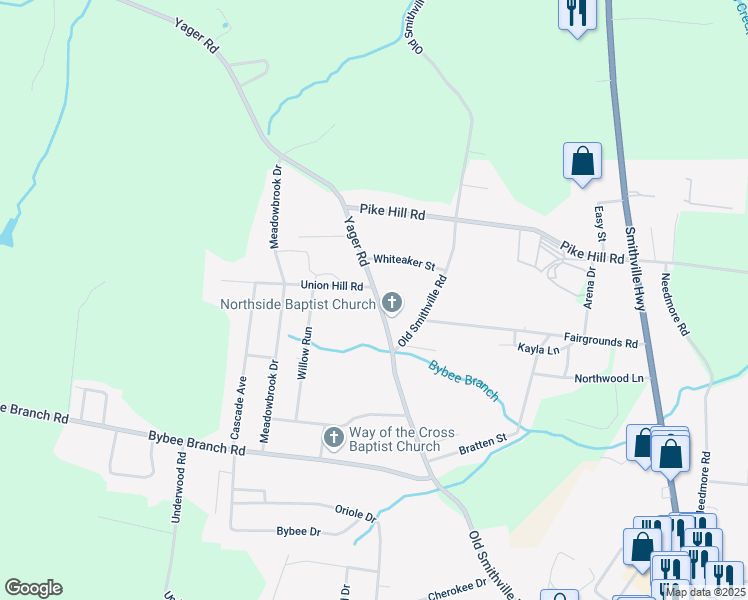 map of restaurants, bars, coffee shops, grocery stores, and more near 1523 Yager Road in McMinnville