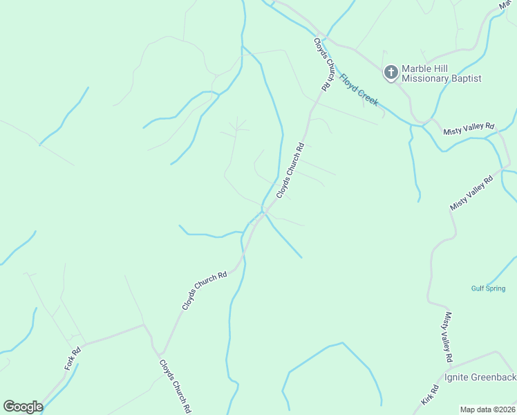 map of restaurants, bars, coffee shops, grocery stores, and more near 1007 Cloyds Church Road in Greenback