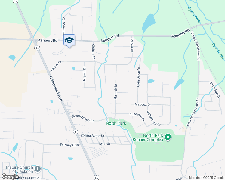 map of restaurants, bars, coffee shops, grocery stores, and more near 80 Gooden Cove in Jackson