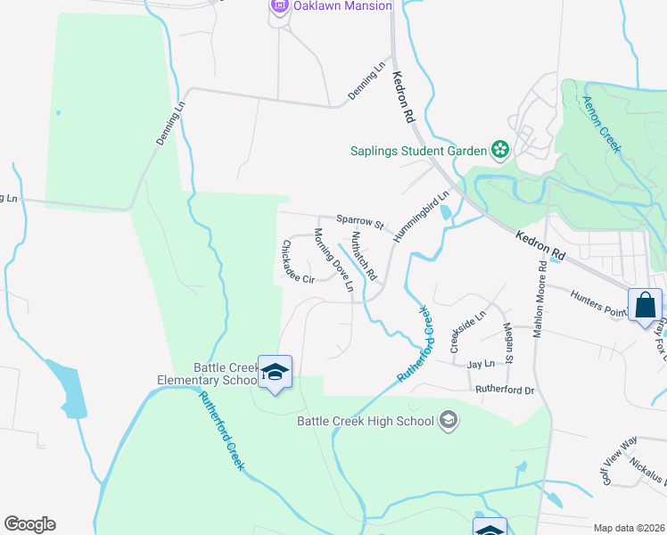 map of restaurants, bars, coffee shops, grocery stores, and more near 5013 Morning Dove Lane in Spring Hill