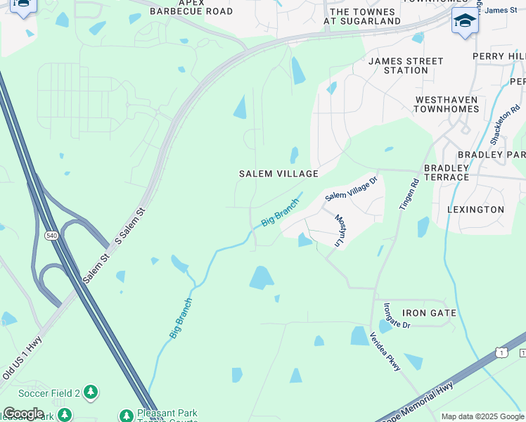 map of restaurants, bars, coffee shops, grocery stores, and more near Padstone Drive in Apex