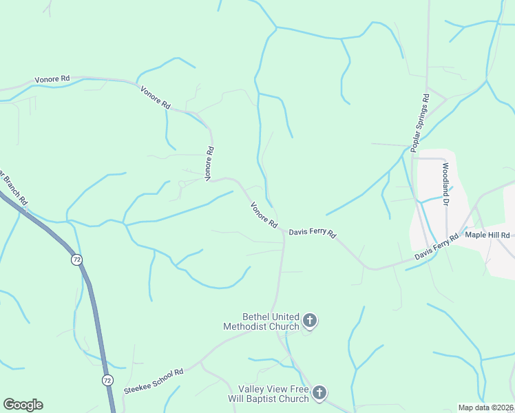 map of restaurants, bars, coffee shops, grocery stores, and more near 17703 Vonore Road in Loudon