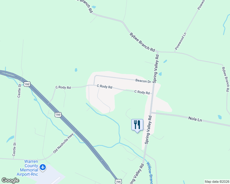 map of restaurants, bars, coffee shops, grocery stores, and more near 1070 C Rody Road in McMinnville