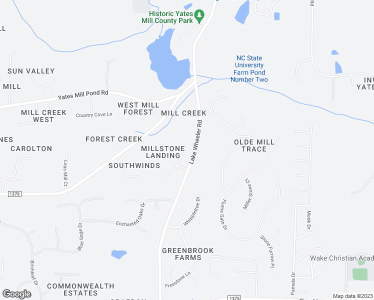 map of restaurants, bars, coffee shops, grocery stores, and more near 2409 Millstone Harbour Drive in Raleigh