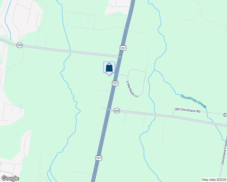 map of restaurants, bars, coffee shops, grocery stores, and more near State 269 in Christiana