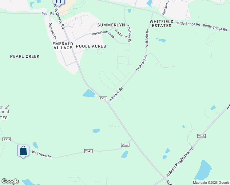 map of restaurants, bars, coffee shops, grocery stores, and more near 6811 Glacis Court in Raleigh