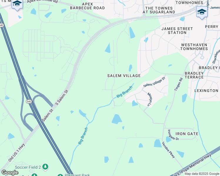 map of restaurants, bars, coffee shops, grocery stores, and more near 1894 Flint Valley Lane in Apex