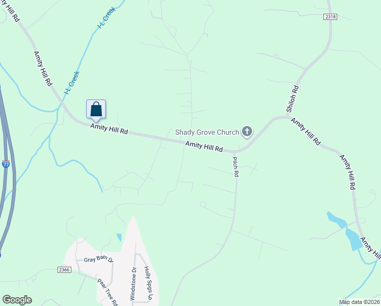 map of restaurants, bars, coffee shops, grocery stores, and more near 3252 Amity Hill Road in Statesville