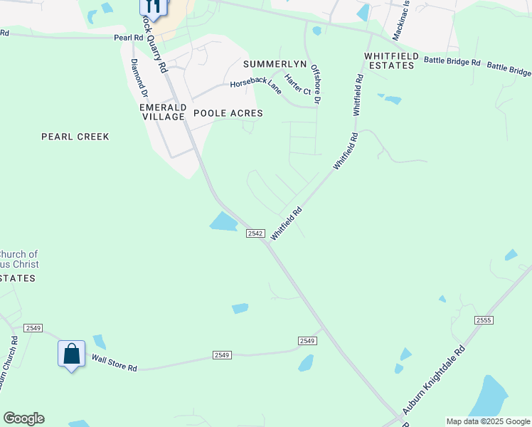 map of restaurants, bars, coffee shops, grocery stores, and more near 6696 Gibraltar Rock Drive in Raleigh