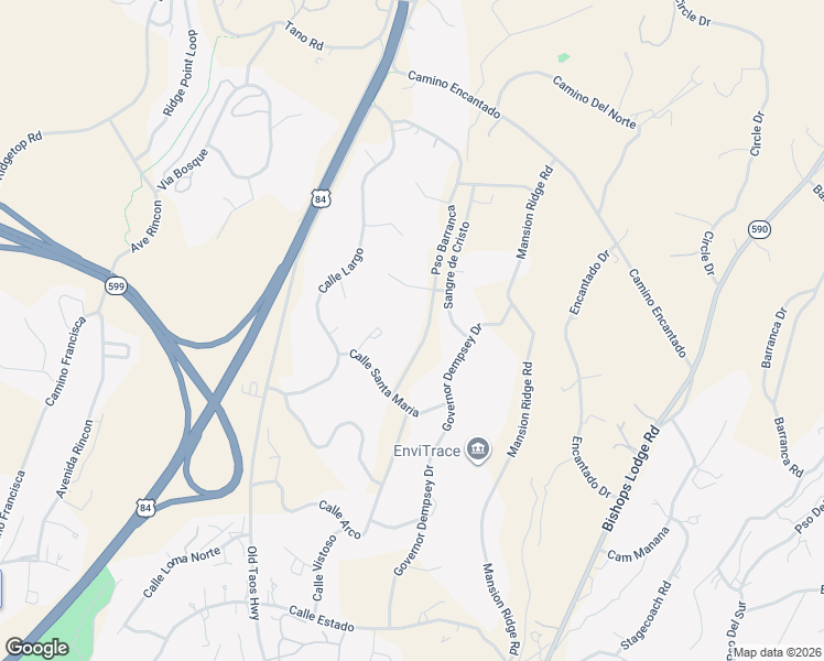 map of restaurants, bars, coffee shops, grocery stores, and more near 1007 Paseo Barranca in Santa Fe