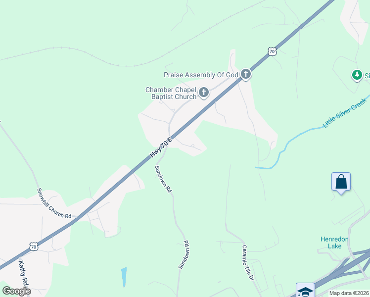 map of restaurants, bars, coffee shops, grocery stores, and more near 3378 Jewel Street in Morganton