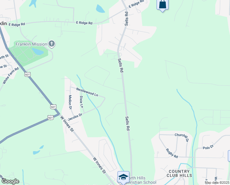map of restaurants, bars, coffee shops, grocery stores, and more near 115 Greenway Drive in Salisbury