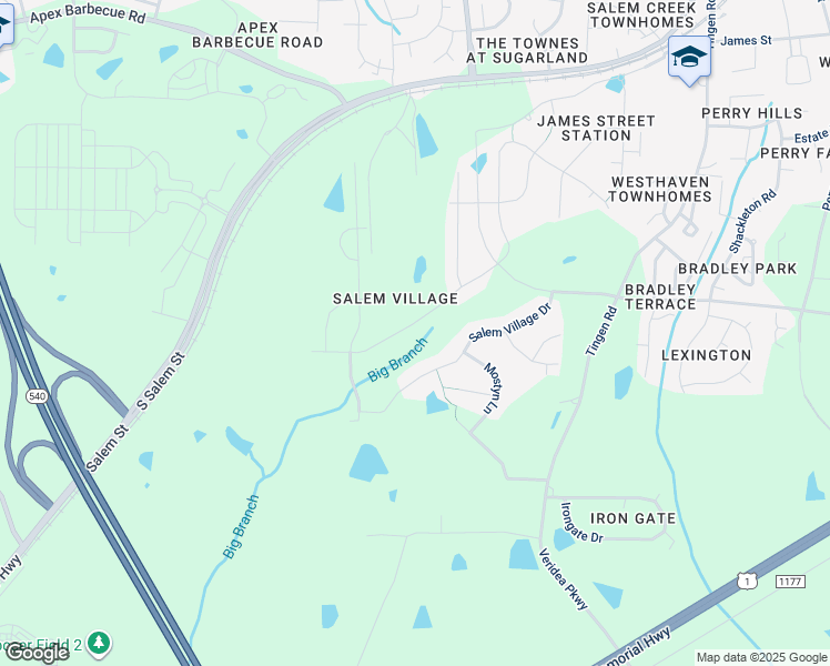 map of restaurants, bars, coffee shops, grocery stores, and more near 1651 Padstone Drive in Apex
