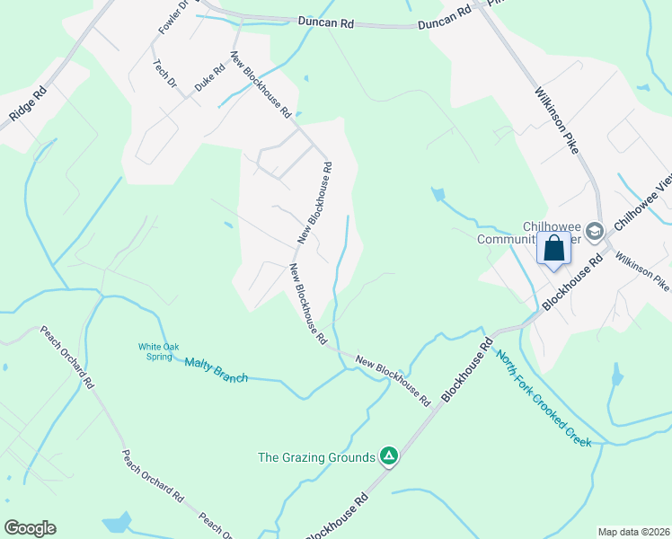 map of restaurants, bars, coffee shops, grocery stores, and more near 2937 New Blockhouse Road in Maryville