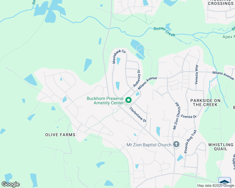 map of restaurants, bars, coffee shops, grocery stores, and more near 3171 Mavisbank Circle in Apex