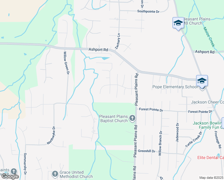 map of restaurants, bars, coffee shops, grocery stores, and more near 18 Hawk Meadow Cove in Jackson