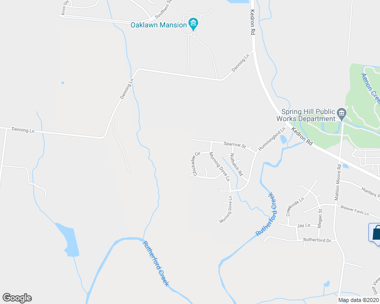 map of restaurants, bars, coffee shops, grocery stores, and more near 6033 Chickadee Circle in Spring Hill
