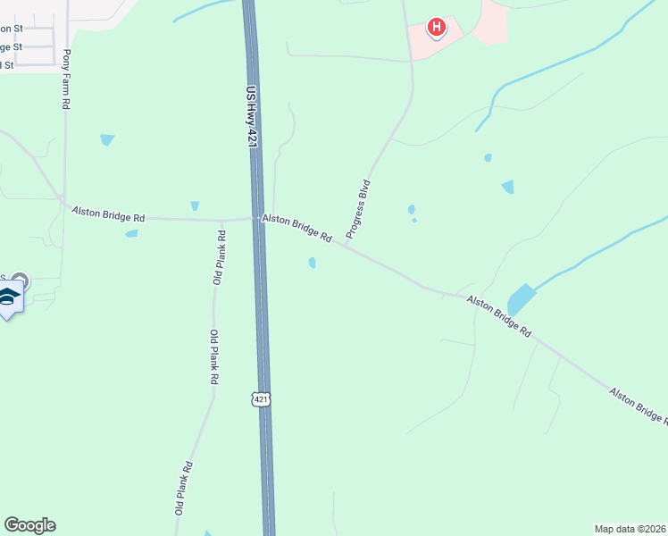 map of restaurants, bars, coffee shops, grocery stores, and more near 3283 Alston Bridge Road in Siler City