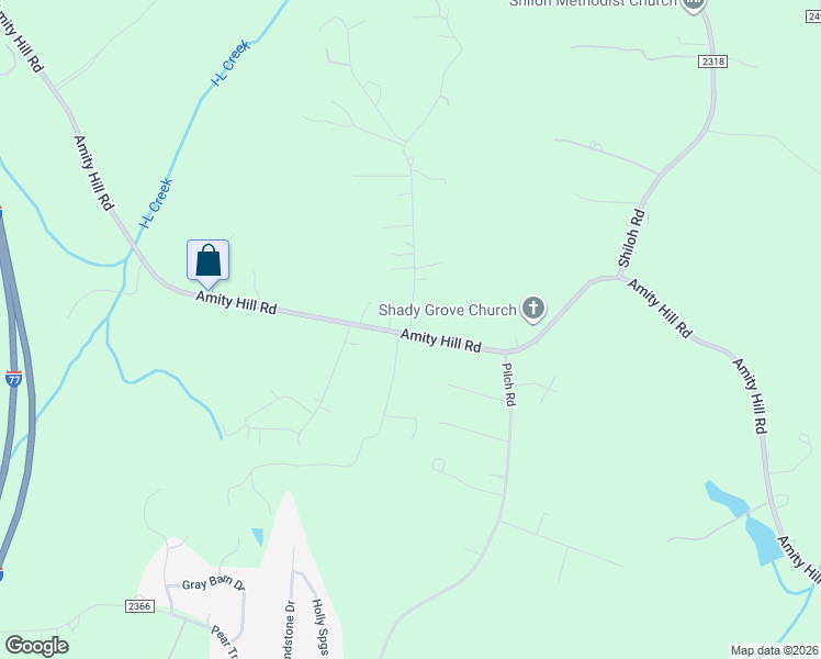 map of restaurants, bars, coffee shops, grocery stores, and more near 3252 Amity Hill Road in Statesville