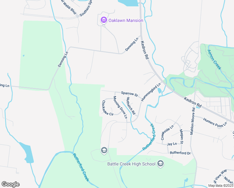 map of restaurants, bars, coffee shops, grocery stores, and more near 2025 Sparrow Street in Spring Hill