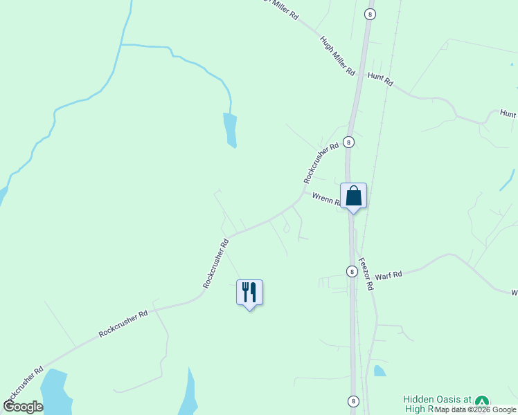 map of restaurants, bars, coffee shops, grocery stores, and more near 560 Rockcrusher Road in Lexington