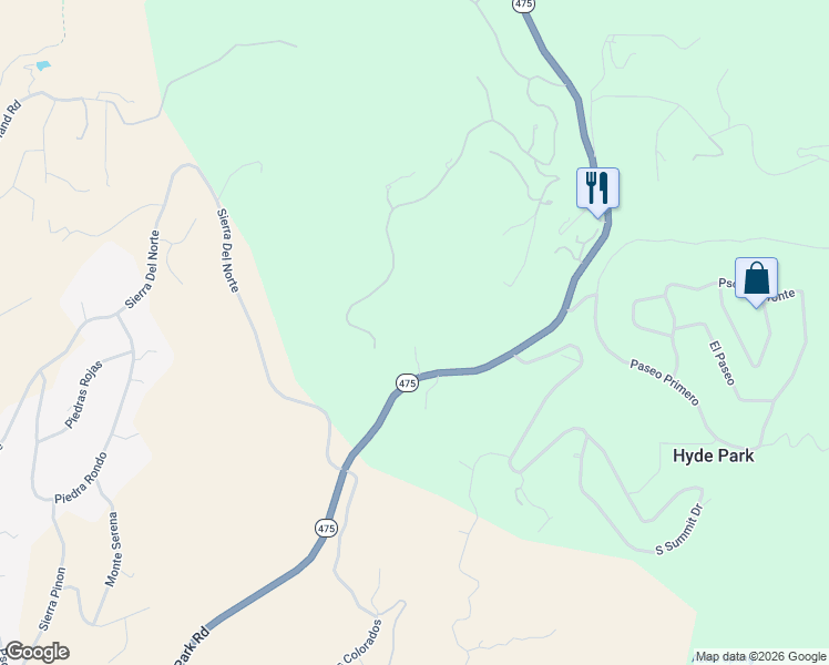 map of restaurants, bars, coffee shops, grocery stores, and more near 1200 Horsethief Canyon in Santa Fe