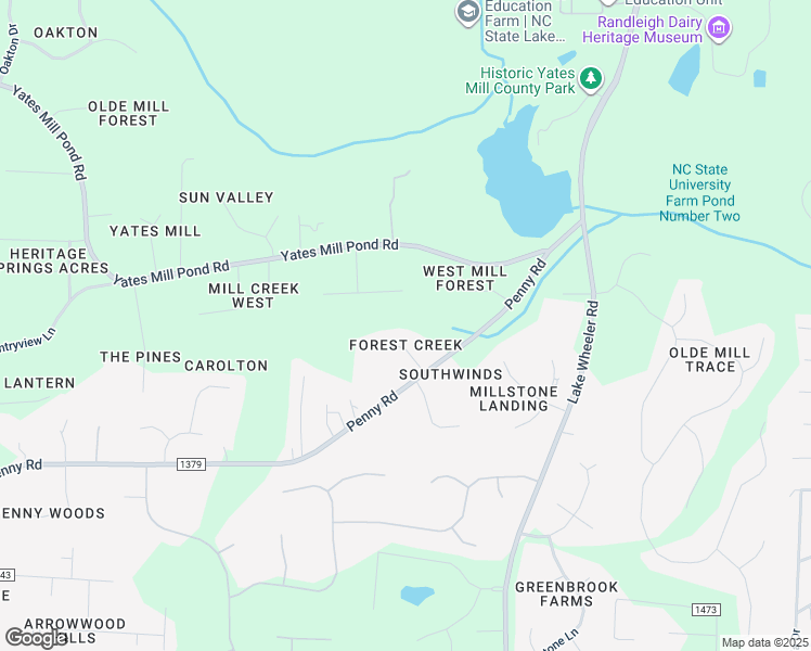 map of restaurants, bars, coffee shops, grocery stores, and more near 5109 Forest Creek Road in Raleigh