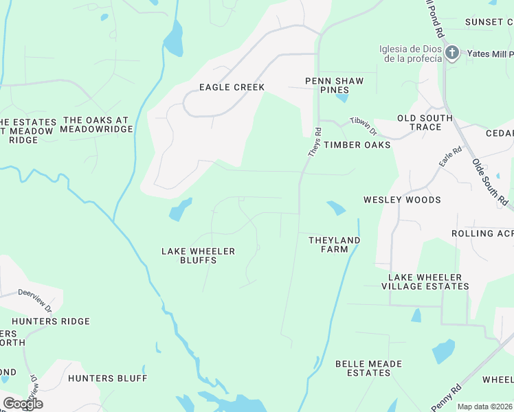 map of restaurants, bars, coffee shops, grocery stores, and more near 5125 Milner Drive in Raleigh