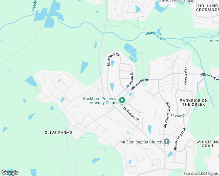 map of restaurants, bars, coffee shops, grocery stores, and more near 3141 Mavisbank Circle in Apex