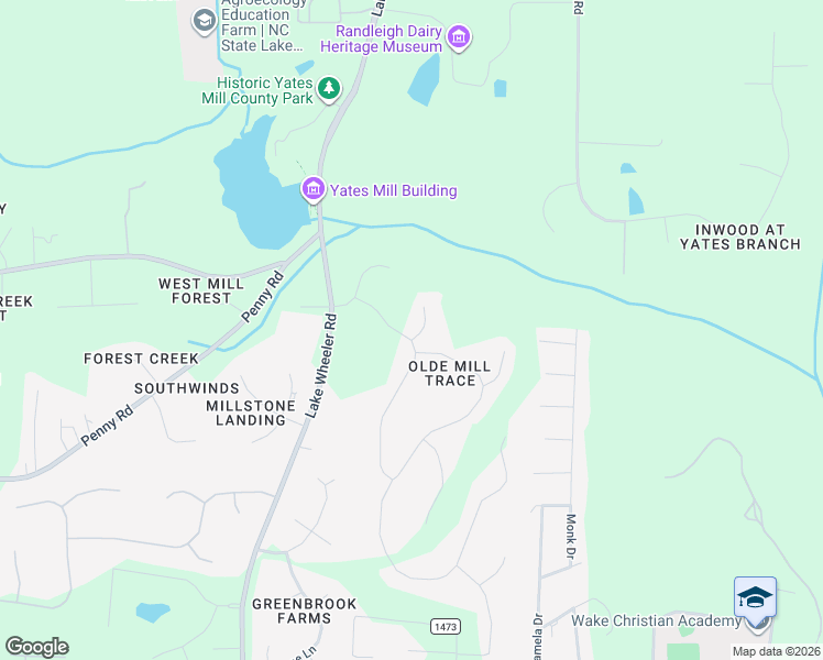 map of restaurants, bars, coffee shops, grocery stores, and more near 2520 Runner Stone Way in Raleigh