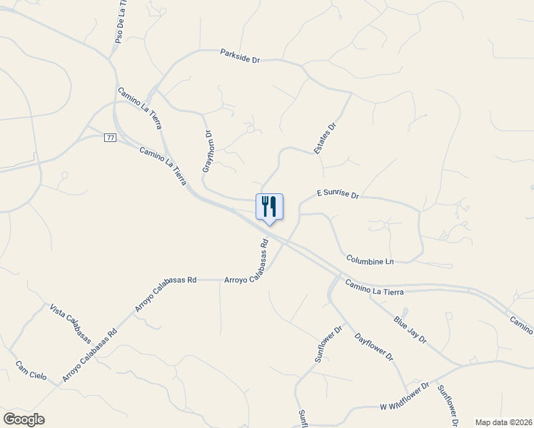 map of restaurants, bars, coffee shops, grocery stores, and more near 149 Graythorn Drive in Santa Fe