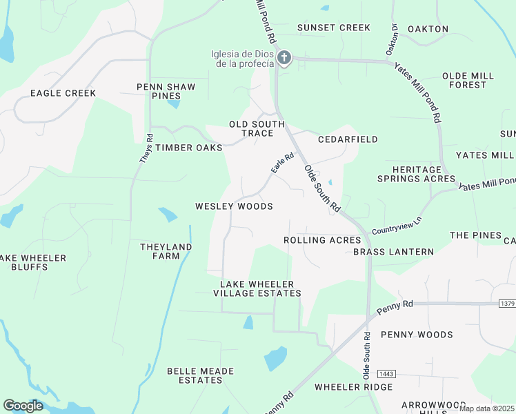 map of restaurants, bars, coffee shops, grocery stores, and more near 6205 Bent Fork Circle in Raleigh