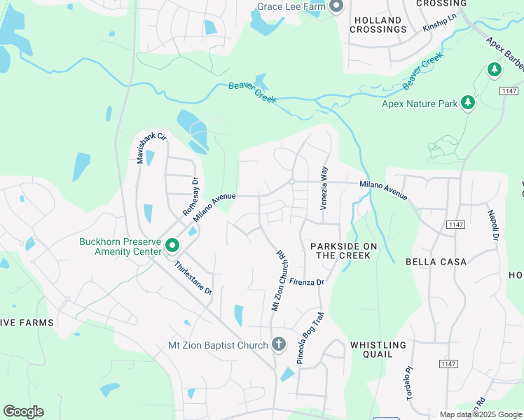map of restaurants, bars, coffee shops, grocery stores, and more near 2830 Haw River Trail in Apex
