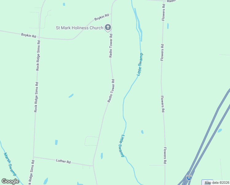 map of restaurants, bars, coffee shops, grocery stores, and more near 6456 Radio Tower Road in Wilson