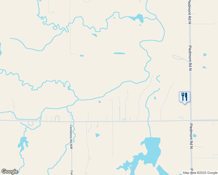 map of restaurants, bars, coffee shops, grocery stores, and more near 1023 Moffat Road Northeast in Piedmont