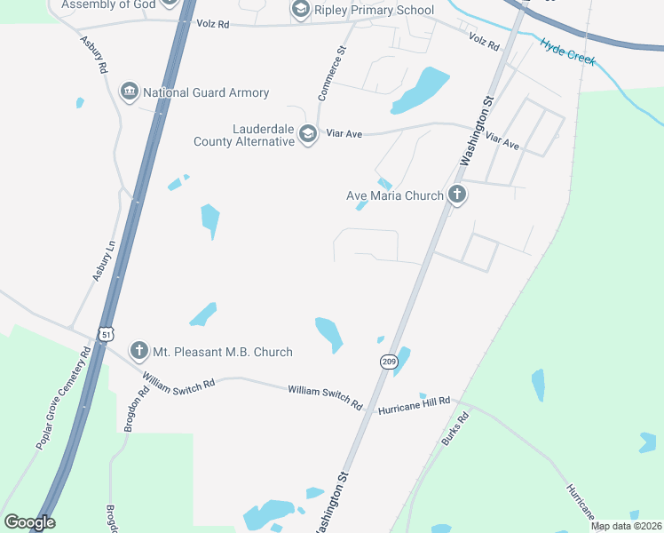 map of restaurants, bars, coffee shops, grocery stores, and more near 638 Hanna Drive in Ripley