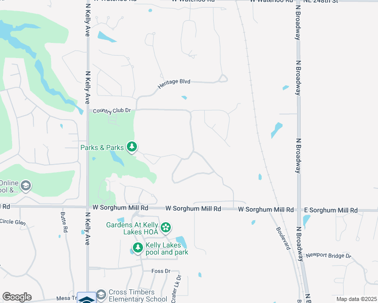 map of restaurants, bars, coffee shops, grocery stores, and more near 5805 Country Club Terrace in Edmond