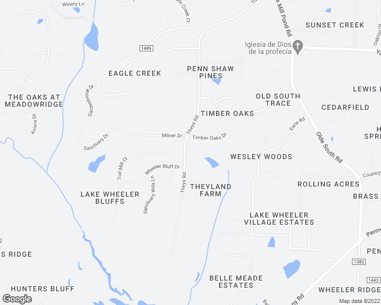 map of restaurants, bars, coffee shops, grocery stores, and more near 5021 Theys Road in Raleigh