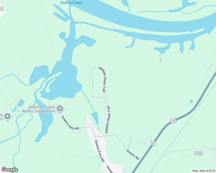 map of restaurants, bars, coffee shops, grocery stores, and more near 425 Steeple Chase Trail in Salisbury