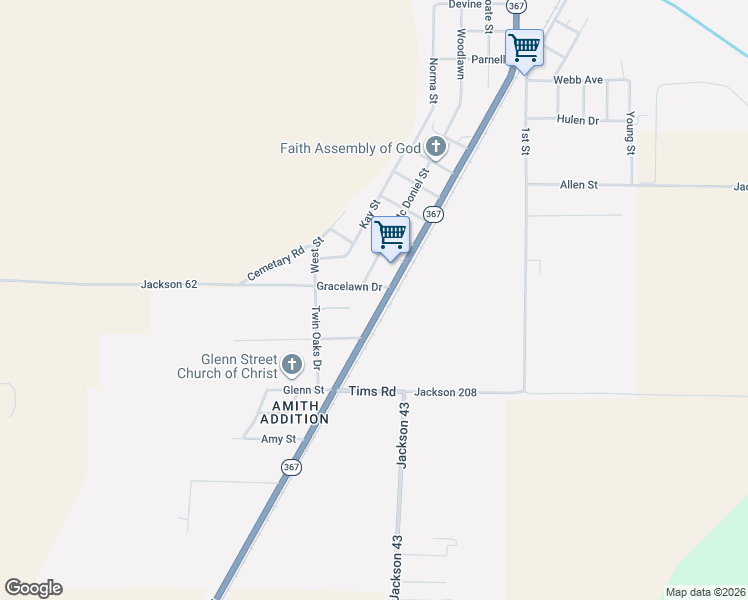 map of restaurants, bars, coffee shops, grocery stores, and more near 1402 Arkansas 367 in Tuckerman