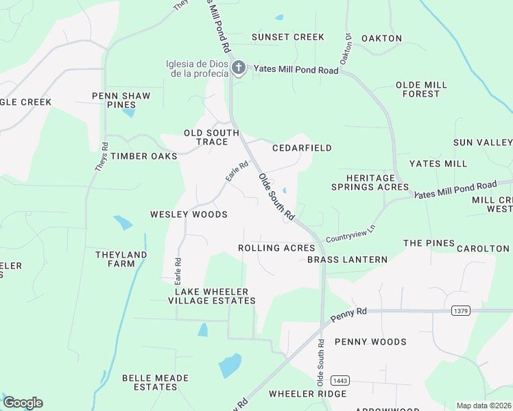 map of restaurants, bars, coffee shops, grocery stores, and more near 6100 Glen Oak Court in Raleigh