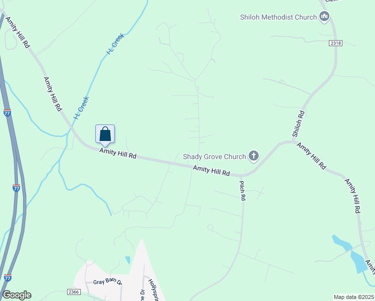 map of restaurants, bars, coffee shops, grocery stores, and more near 3239 Amity Hill Road in Statesville