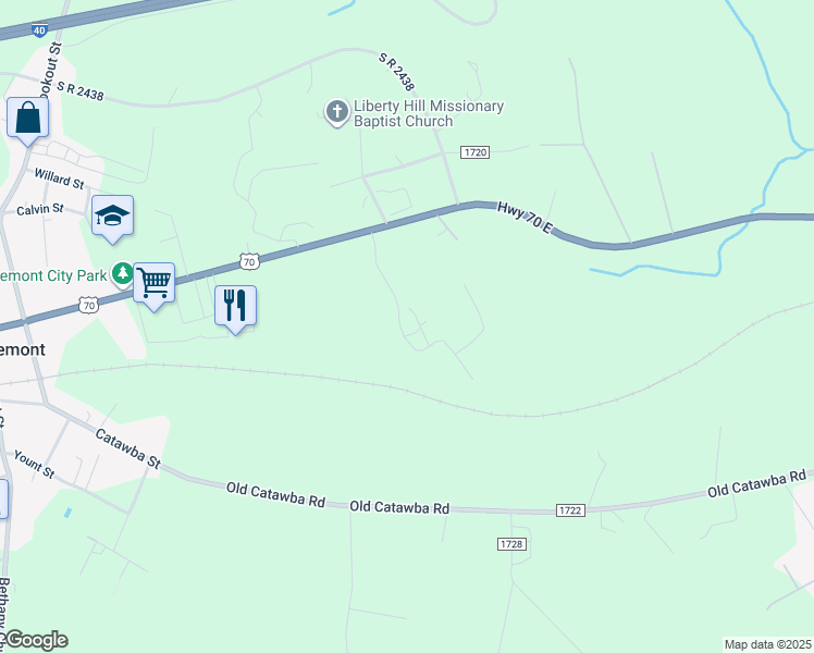 map of restaurants, bars, coffee shops, grocery stores, and more near 2896 Dan Brown Drive in Claremont