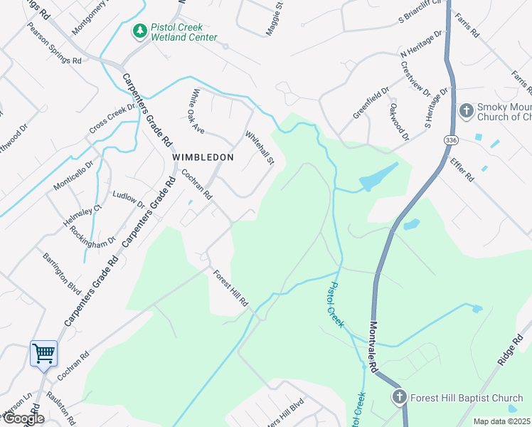 map of restaurants, bars, coffee shops, grocery stores, and more near 1950 Cochran Road in Maryville
