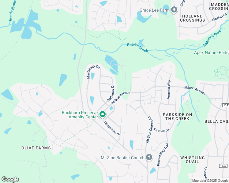 map of restaurants, bars, coffee shops, grocery stores, and more near 1867 Rothesay Drive in Apex